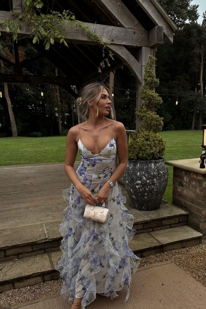 Women's V Neck Maxi Dress