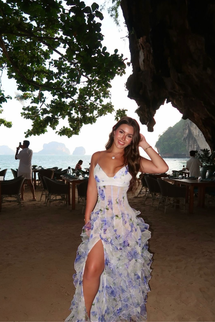 Women's V Neck Maxi Dress