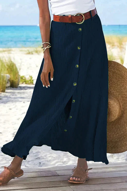 Women's Maxi High Waist Skirt – Blue