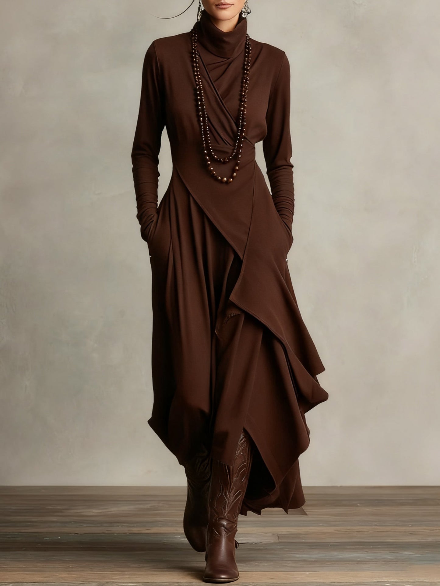 Women's Maxi Dress – Brown