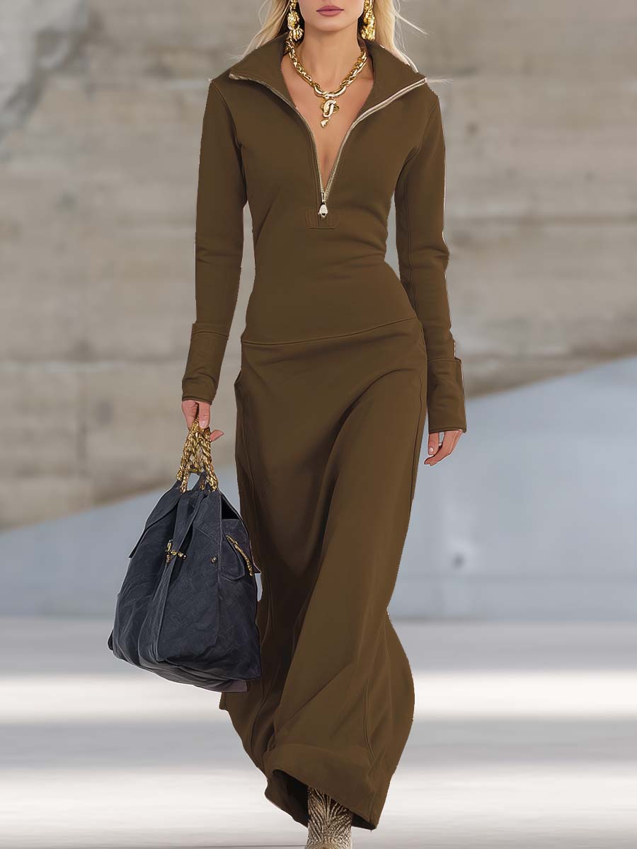 Women's Maxi Dress – Brown