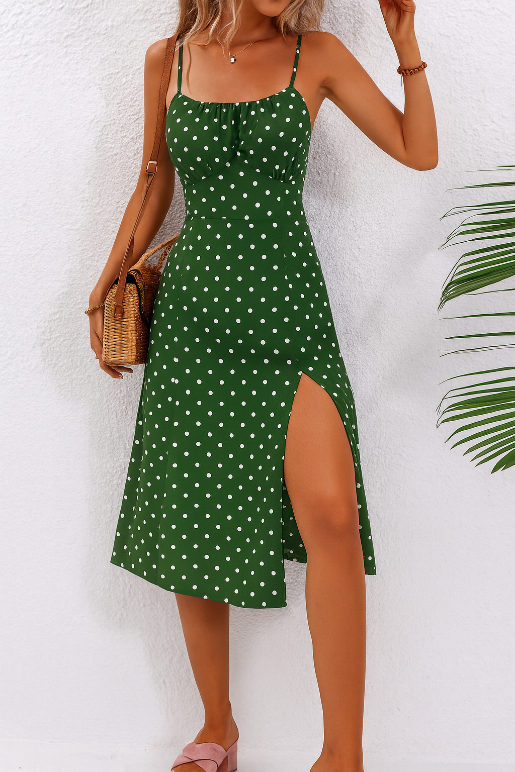 Women's Midi Dress – Lime Green