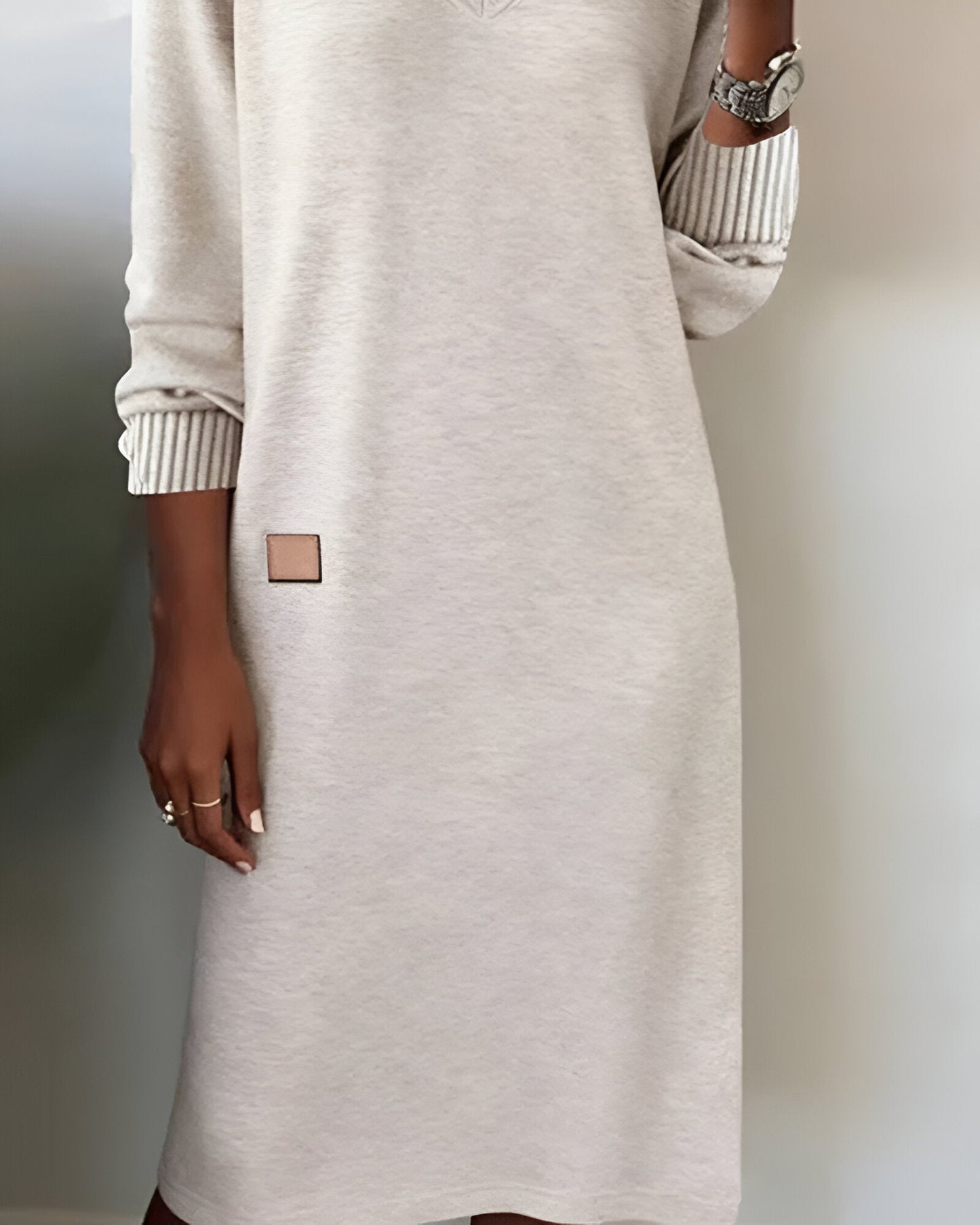 Women's V Neck Midi Dress