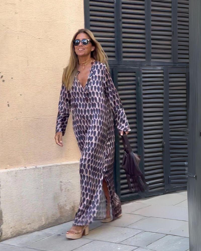 Women's Wrap Midi Dress – Purple
