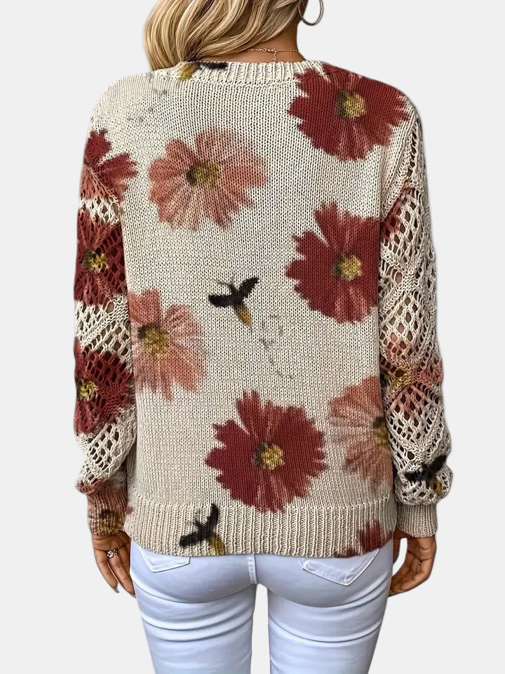 Women's V Neck Long Sleeve Sweater