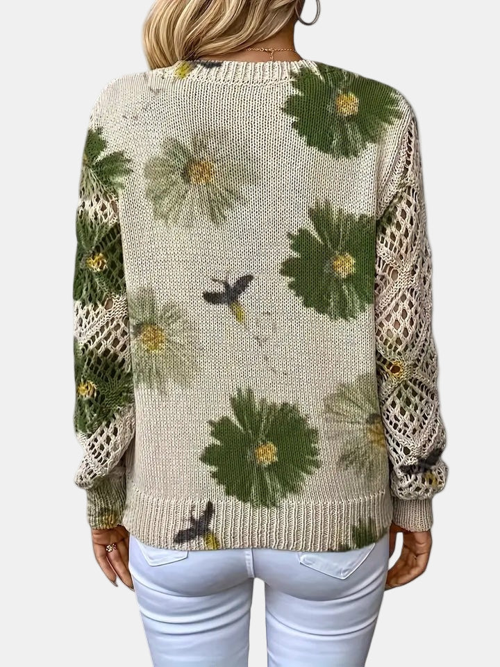 Women's V Neck Long Sleeve Sweater