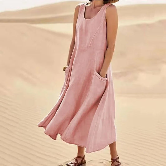Women's Midi Dress – Pink