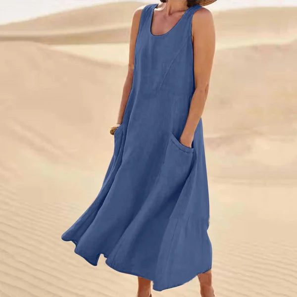 Women's Midi Dress – Blue