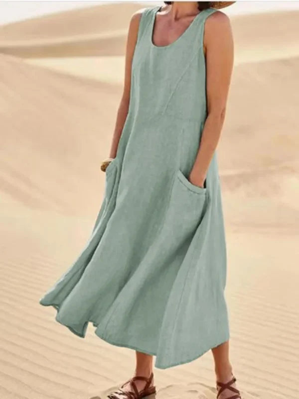 Women's Midi Dress – Light Green