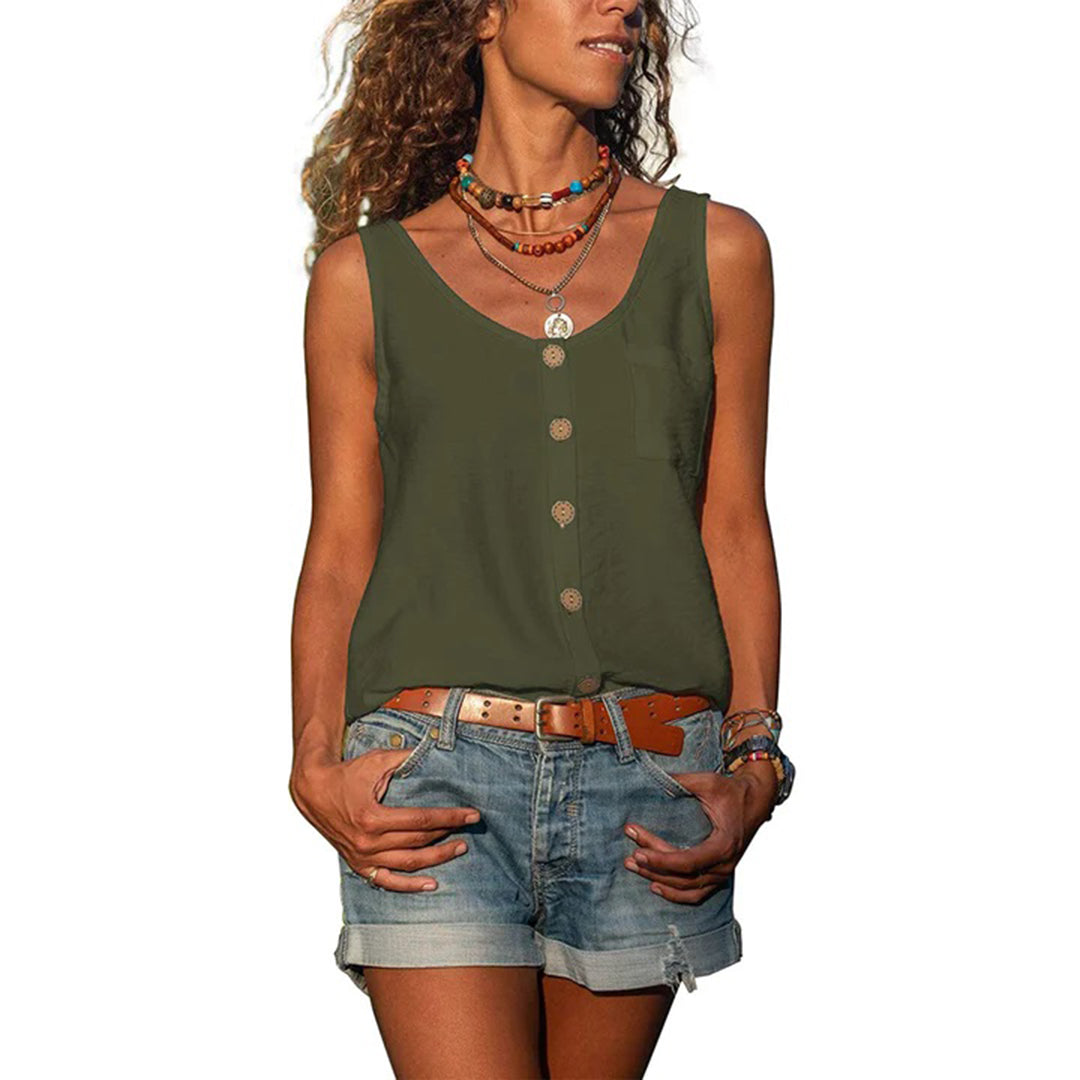 Women's Sleeveless Blouse – Green