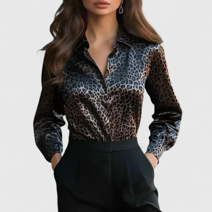 Women's Long Sleeve Blouse – Black