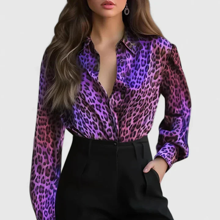 Women's Long Sleeve Blouse – Purple