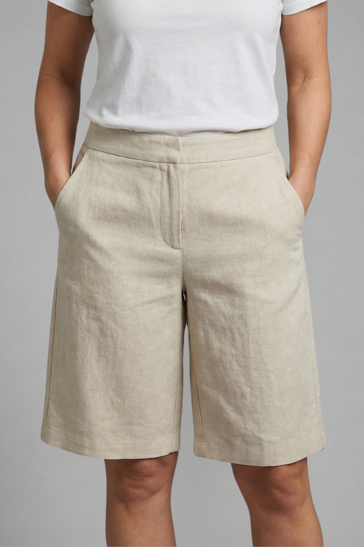 Women's Bermuda Shorts – Beige