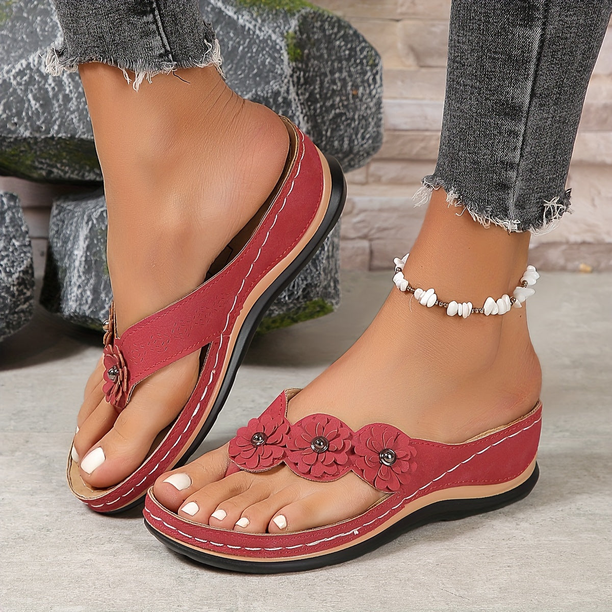 Women's Orthopedic Sandals – Red