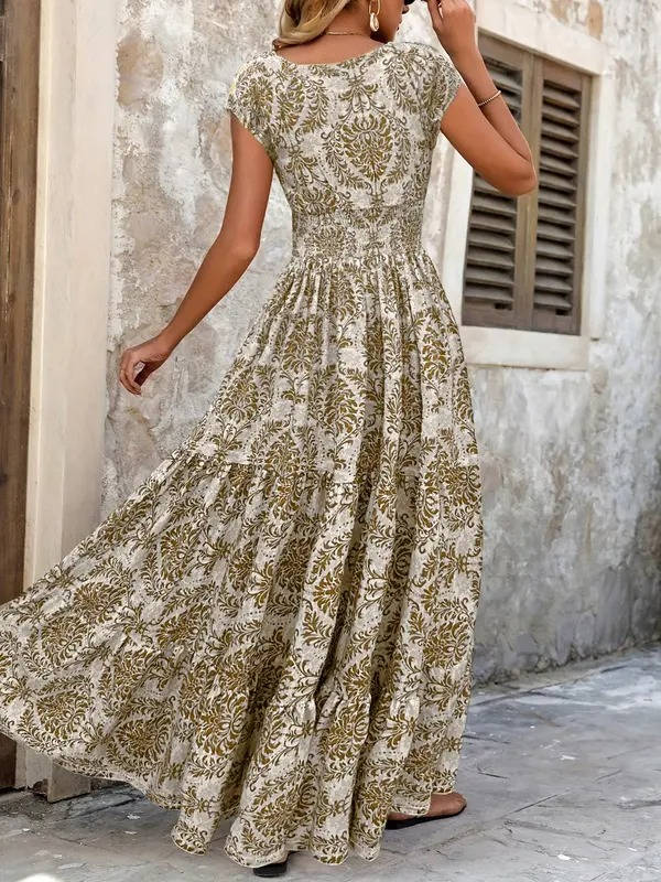 Women's V Neck Maxi Dress