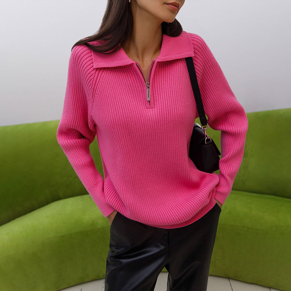 Women's Long Sleeve Sweater – Pink