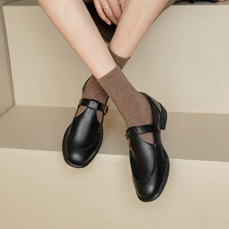 Women's T-Strap Mary Janes – Black