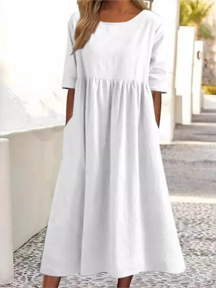 Women's Midi Dress – White