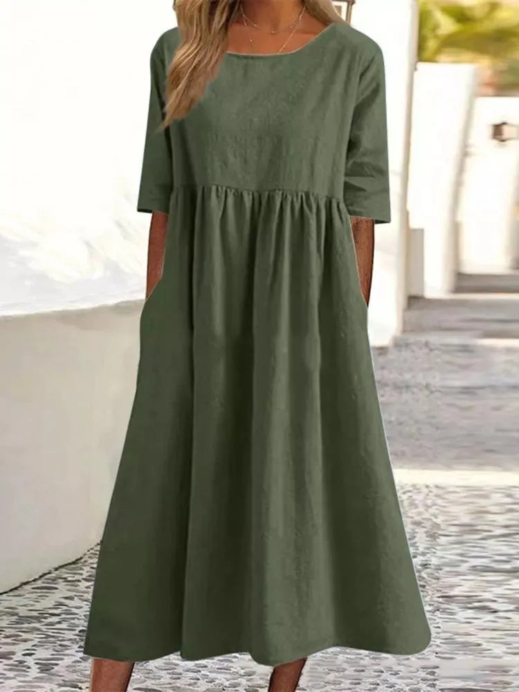 Women's Midi Dress – Green