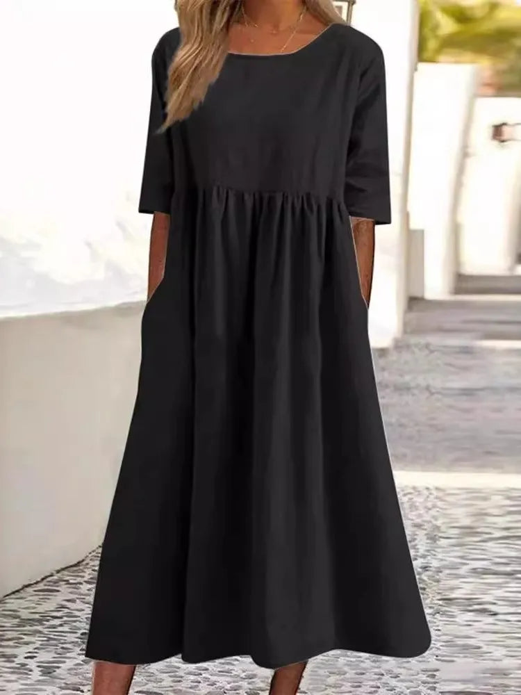 Women's Midi Dress – Black
