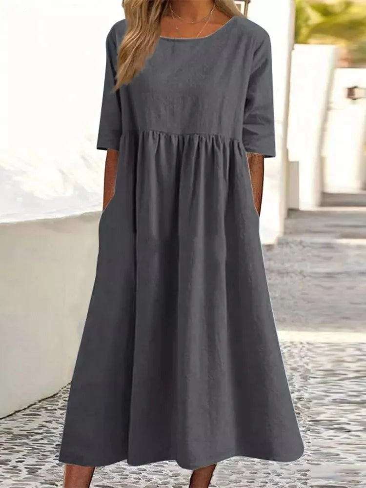 Women's Midi Dress – Grey