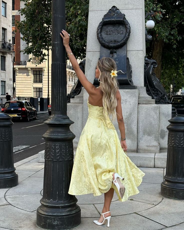 Women's V Neck Midi Dress