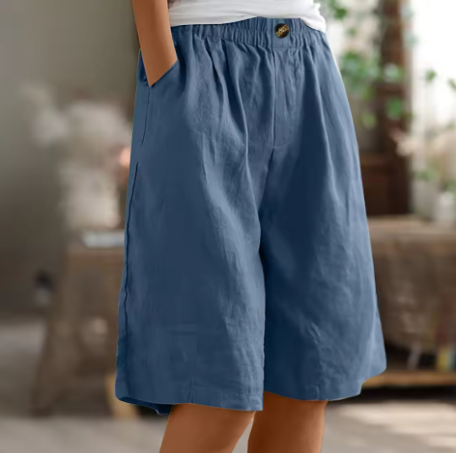 Women's High Waist Shorts – Blue