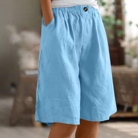 Women's High Waist Shorts – Light Blue