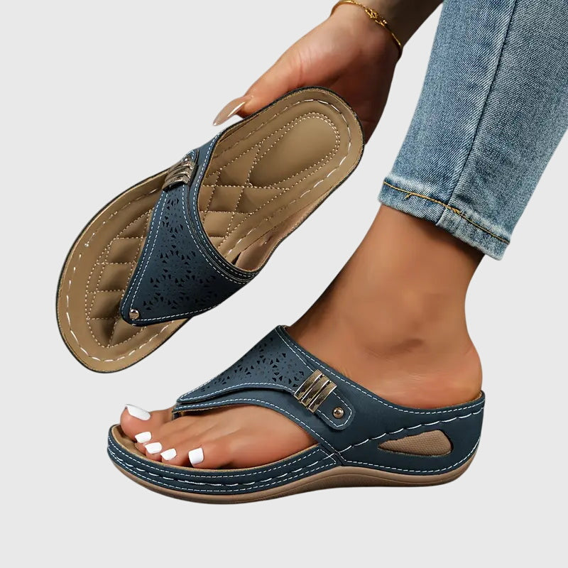 Women's Wedge Sandals – Navy