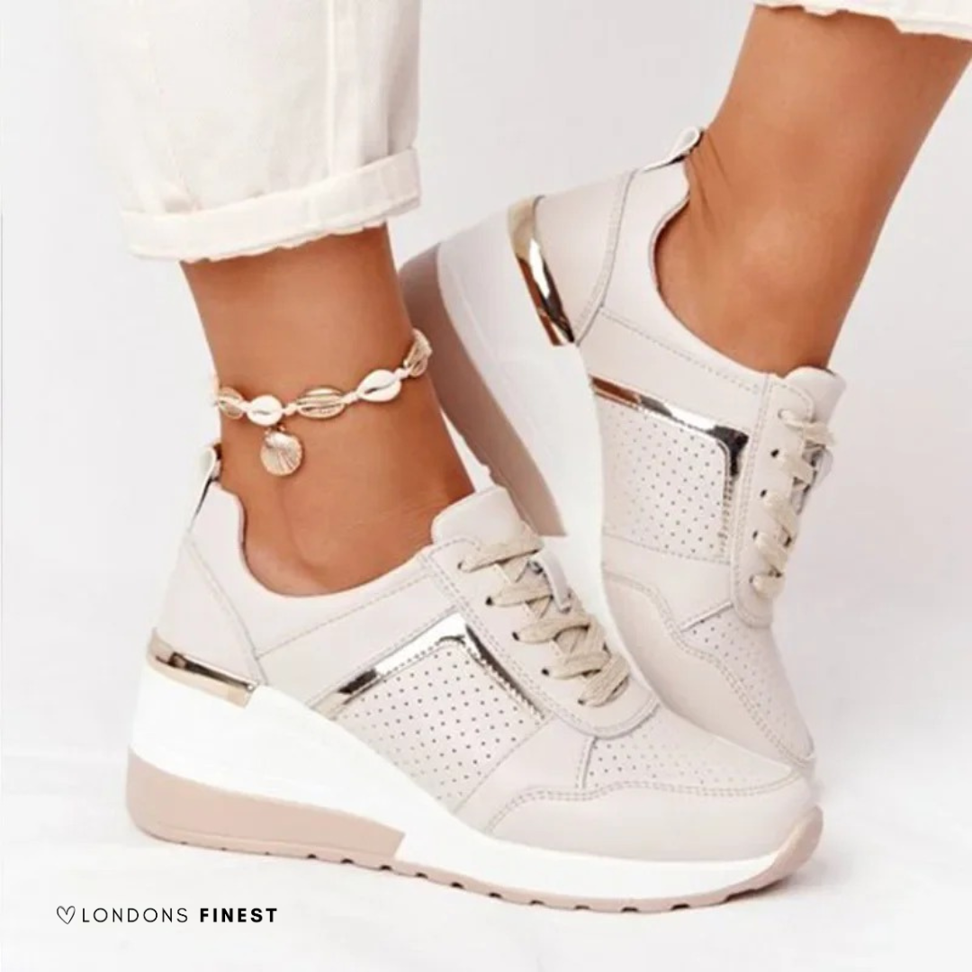 Women's Orthopedic Platform Sneakers – Beige