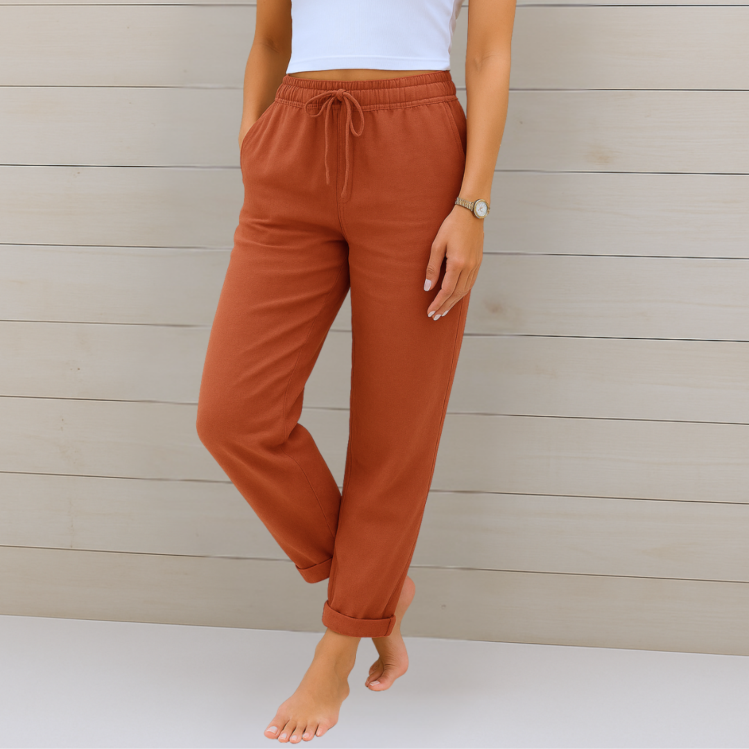 Women's Drawstring Pants – Orange