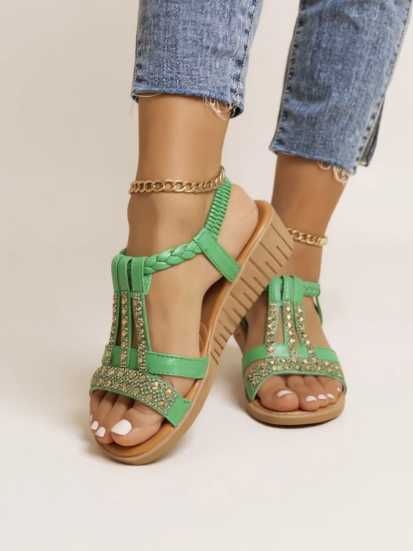 Women's Wedge Sandals – Green