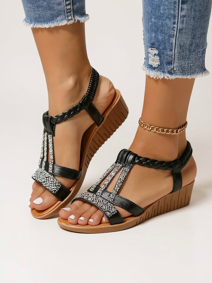 Women's Wedge Sandals – Black