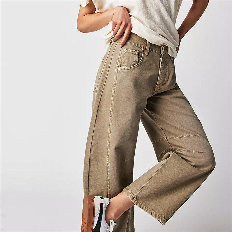 Women's Barrel Leg High Waist Jeans