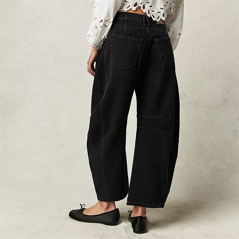 Women's Barrel Leg High Waist Jeans