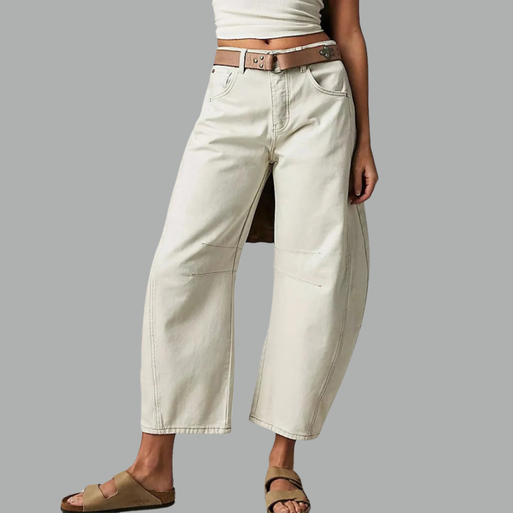 Women's Barrel Leg High Waist Jeans