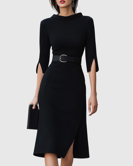 Women's Midi Dress – Black