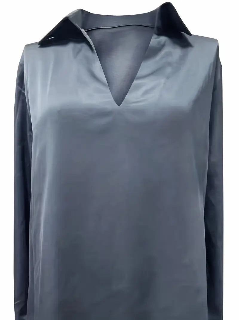 Women's V Neck Long Sleeve Blouse