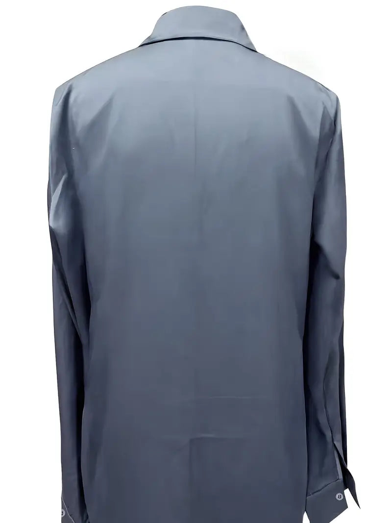 Women's V Neck Long Sleeve Blouse