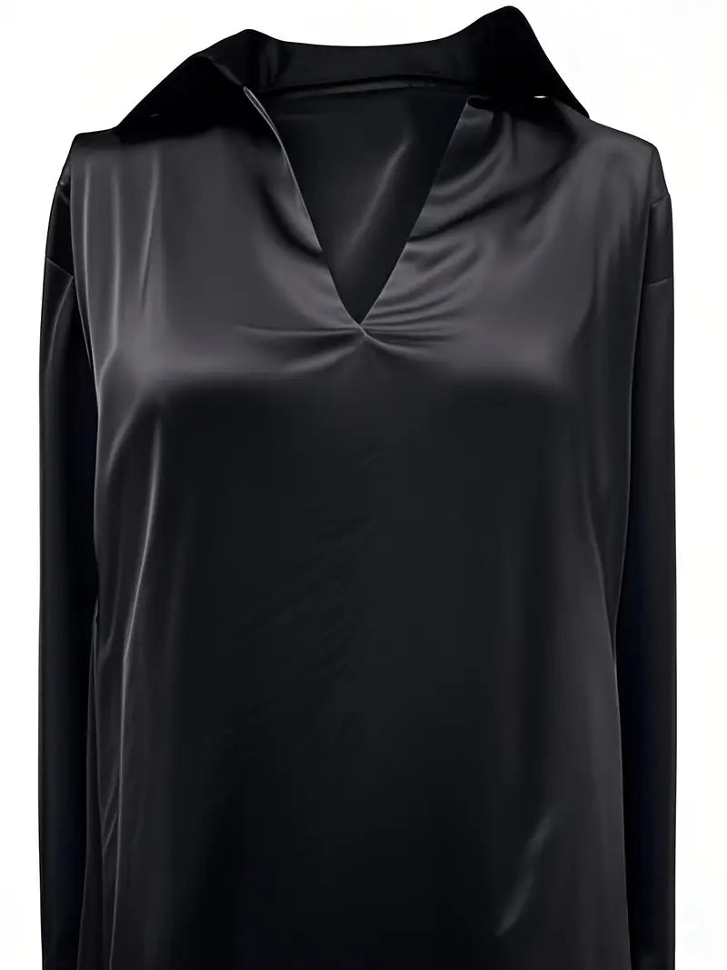 Women's V Neck Long Sleeve Blouse