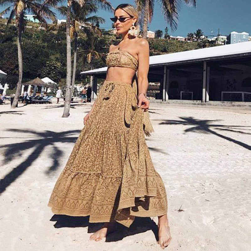 Olivia | Boho Hippie Maxi Skirt