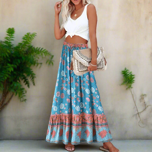 Abigail | Chic Floral Maxi Skirt