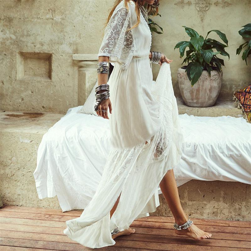 Ava | Lace White Cover-Up Dress