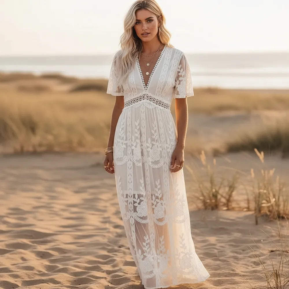 Women's Maxi Dress – White