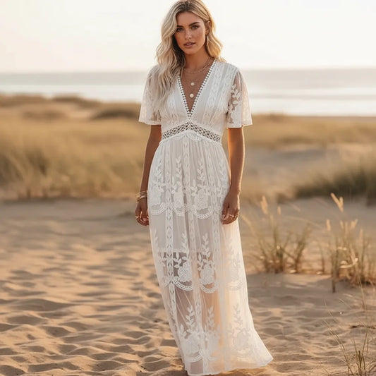 Women's Maxi Dress – White