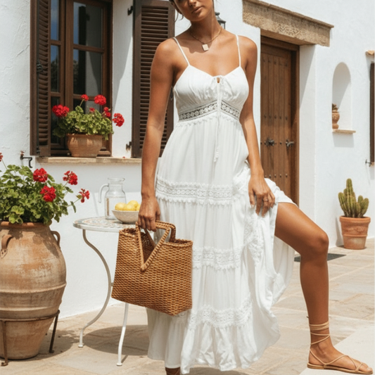 Charlotte | Strap White Summer Dress