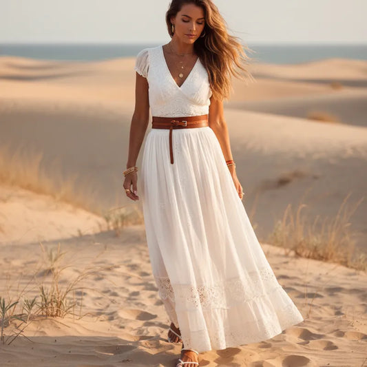 Women's Maxi Dress – White
