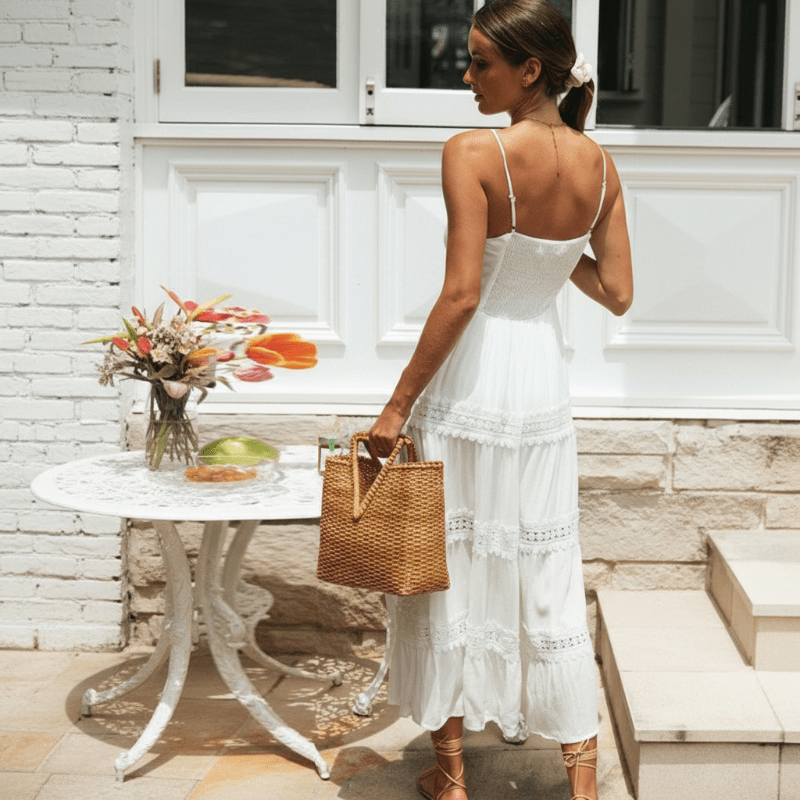 Charlotte | Strap White Summer Dress