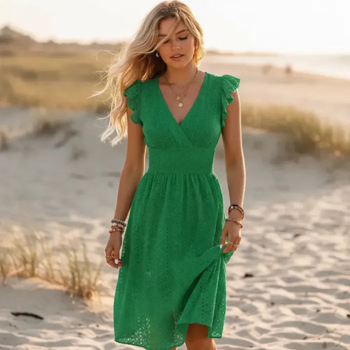Women's Midi Dress – Green