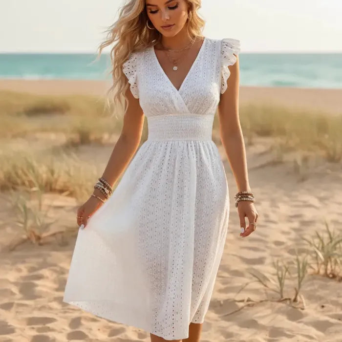 Women's Midi Dress – White